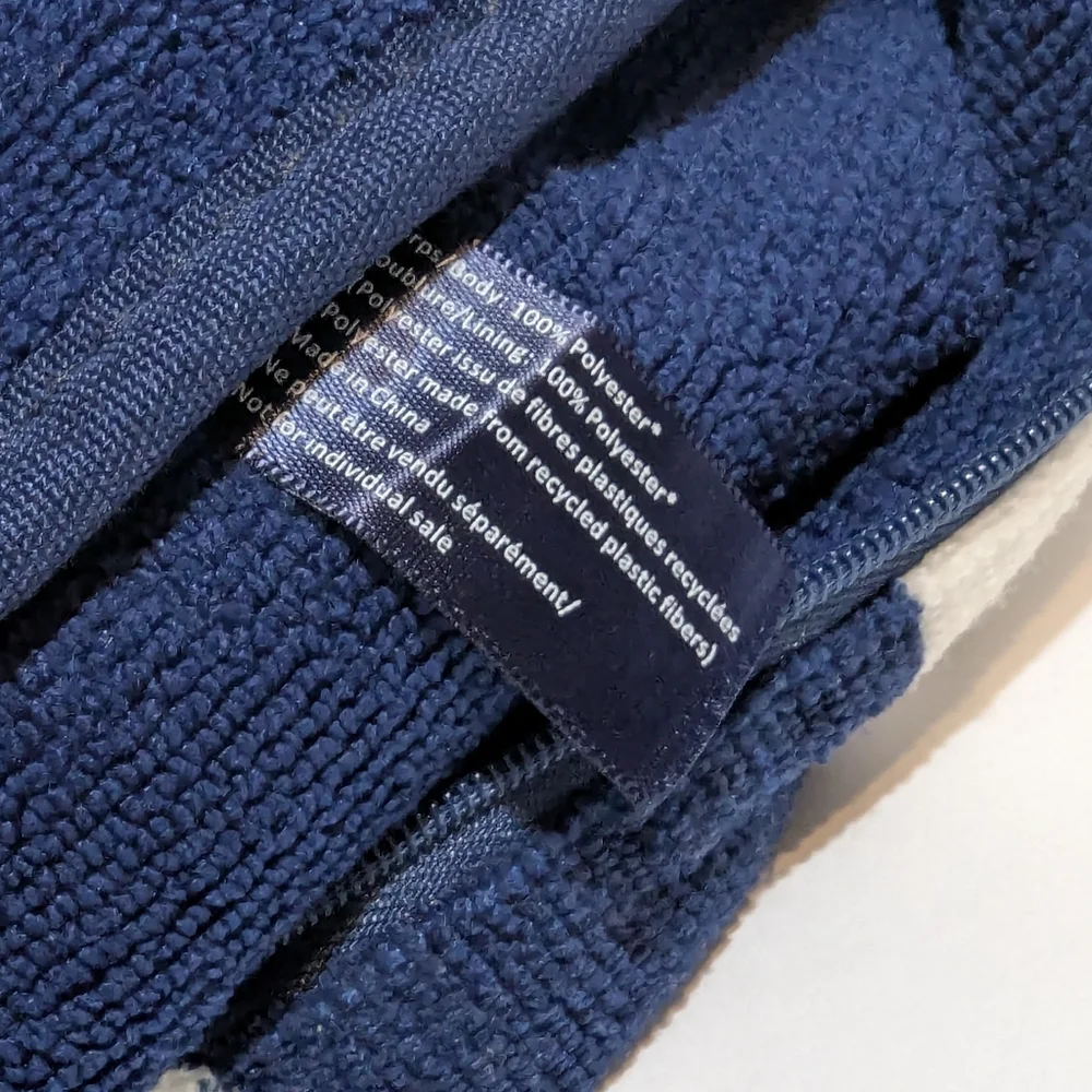 Lancôme Navy and White Striped Make-up Travel Terry Cloth Pouch - Picture 5 of 8